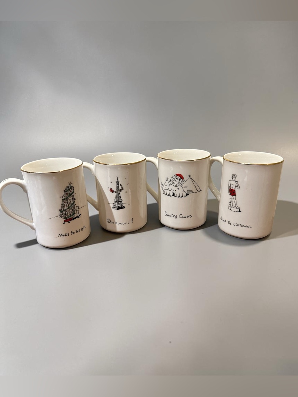 Merry Masterpieces American Collection Set Of 4 Mugs First Edition 1999